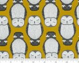 Nocturnal - Owls Gold Mustard by Gingiber from Moda Fabrics