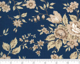 Crystal Lane - Floral Dark Blue by Bunny Hill Designs from Moda Fabrics