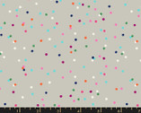 Birthday - Dots Circles Warm Grey by Sarah Watts from Ruby Star Society Fabric