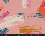 Birthday CANVAS - Paint Strokes Pink by Sarah Watts from Ruby Star Society Fabric