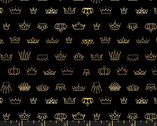 Reign - Crowns Coronation Black by Rashida Coleman Hale from Ruby Star Society Fabric