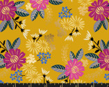 Reign - Floral Goldenrod Yellow by Rashida Coleman Hale from Ruby Star Society Fabric