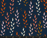 Vessel RAYON - Wheat Sprigs Navy Blue by Alexia Abegg from Ruby Star Society Fabric