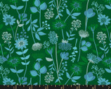 Stay Gold - Floral Meadow Jade Dk Green by Melody Miller from Ruby Star Society Fabric