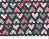 Flirt - Hearts Black by Sweetwater from Moda Fabrics