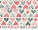 Flirt - Hearts Cream Multi by Sweetwater from Moda Fabrics