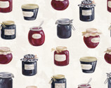 Homemade Happiness - Jelly Jars Cream by Silva Vassileva from P & B Textiles 
