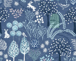 Secret Winter Garden - Secret Garden Pearl Blue from Lewis and Irene Fabric