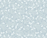 Secret Winter Garden - Snowberries Pearl Ice Blue from Lewis and Irene Fabric