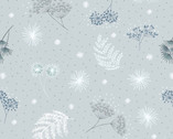 Secret Winter Garden - Frosted Garden Pearl Lt Grey from Lewis and Irene Fabric