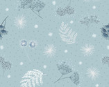Secret Winter Garden - Frosted Garden Pearl Mist Blue from Lewis and Irene Fabric