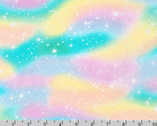 Enchanted Unicorns - Swirls Stars Pastel from Robert Kaufman Fabric