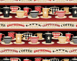 Coffee Always - Coffee Repeating Stripe by Lorilynn Simms from Wilmington Prints Fabric