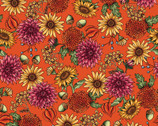 Sweet Weather - Flowers Orange by Kris Lammers from Maywood Studio Fabric