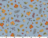 Sweater Weather - Blowing Leaves Blue Kris Lammers from Maywood Studio Fabric