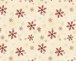 Postcard Christmas - Snowflakes Lt Butter by Robin Davis Studio from Clothworks Fabric
