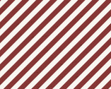 Postcard Christmas - Diagonal Stripe Red by Robin Davis Studio from Clothworks Fabric