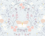 Heart of Summer - Floral Gathering Damask Duck Egg Blue from Lewis and Irene Fabric