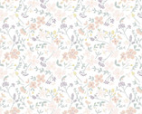 Heart of Summer - Sweet Meadow Floral White from Lewis and Irene Fabric