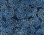 Petals Provence Batik - Petal Bursts Blue from Island Batik