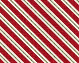 Snowdays FLANNEL - Candy Cane Stripe Red by Bonnie Sullivan from Maywood Studio Fabric