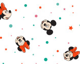 Mickey and Minnie Icon Dot White from Springs Creative Fabric