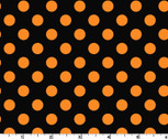 Hometown Halloween - Dots Black Orange from Maywood Studio Fabric