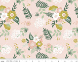 Hibiscus - Main Floral Blush by Simple Simon and Co from Riley Blake Fabric