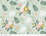 Hibiscus - Main Floral Mint by Simple Simon and Co from Riley Blake Fabric