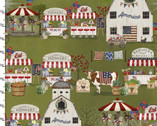 Hometown America - Home Market Green from 3 Wishes Fabric