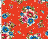 Curio Cabinet - Spaced Floral Red from Maywood Studio Fabric
