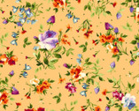 Bloom On - Spaced Floral Orange from Maywood Studio Fabric