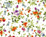 Bloom On - Spaced Floral White from Maywood Studio Fabric