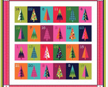 Wrap It Up - Advent Trees 24 Panels from Makower UK  Fabric
