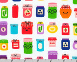 Farm to Table - Jam Bottles Bright White by Ann Kelle from Robert Kaufman Fabric