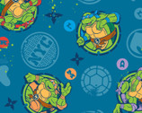 Teenage Mutant Ninja Turtles - NYC Icon Shape Blue from Springs Creative Fabric