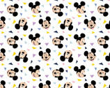 Mickey Confetti Toss FLANNEL White from Camelot Fabrics