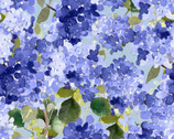 My Happy Place - Hydrangeas Periwinkle by Sue Zipkin from Clothworks Fabric