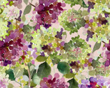 My Happy Place - Hydrangeas Light Wine by Sue Zipkin from Clothworks Fabric