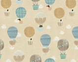 Little Adventurer - Up Up and Away Tan Yellow by Laura Watson from Paintbrush Studio Fabrics