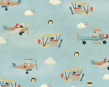 Little Adventurer - Flying High Planes Blue by Laura Watson from Paintbrush Studio Fabrics