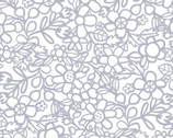 Floral Blender White by Elizabeth Todd Nursery from Springs Creative Fabric