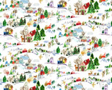 License to Chill - Winter Holiday Village White by August Wren from Dear Stella Fabric