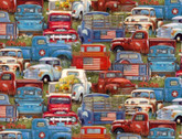 American Spirit - Packed Trucks by Wendy Marquis from Elizabeth’s Studio Fabric