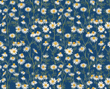 Hedgehog Hollow - Daisies Blue by Jason Yenter from In The Beginning Fabric