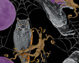 Mystery Manor - Fright Flight Purple Moon from Andover Fabrics