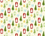 O Christmas Tree - Mod Trees Linen from Andover Fabrics