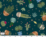 Adobe Canyon - Cactus Plants Jade from Michael Miller Fabric