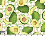Avo Great Day - Tossed Avocado Cream from Michael Miller Fabric
