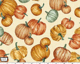 Grateful - Plentiful Pumpkins Cream from Michael Miller Fabric